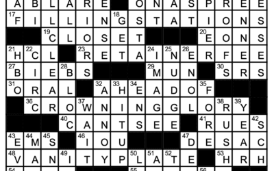 “Open Wide” | Crossword Solution