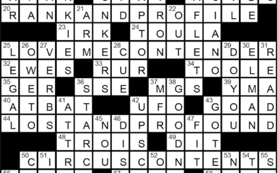 “The Good the Bad and the Wacky” | Crossword Solution