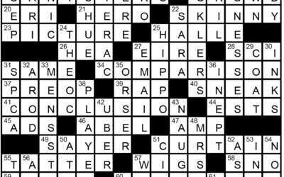 “Drawing a Blank” | Crossword Solution