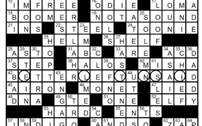 “Quiet Down” | Crossword Solution