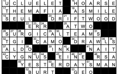 “Things Are Like That” | Crossword Solution