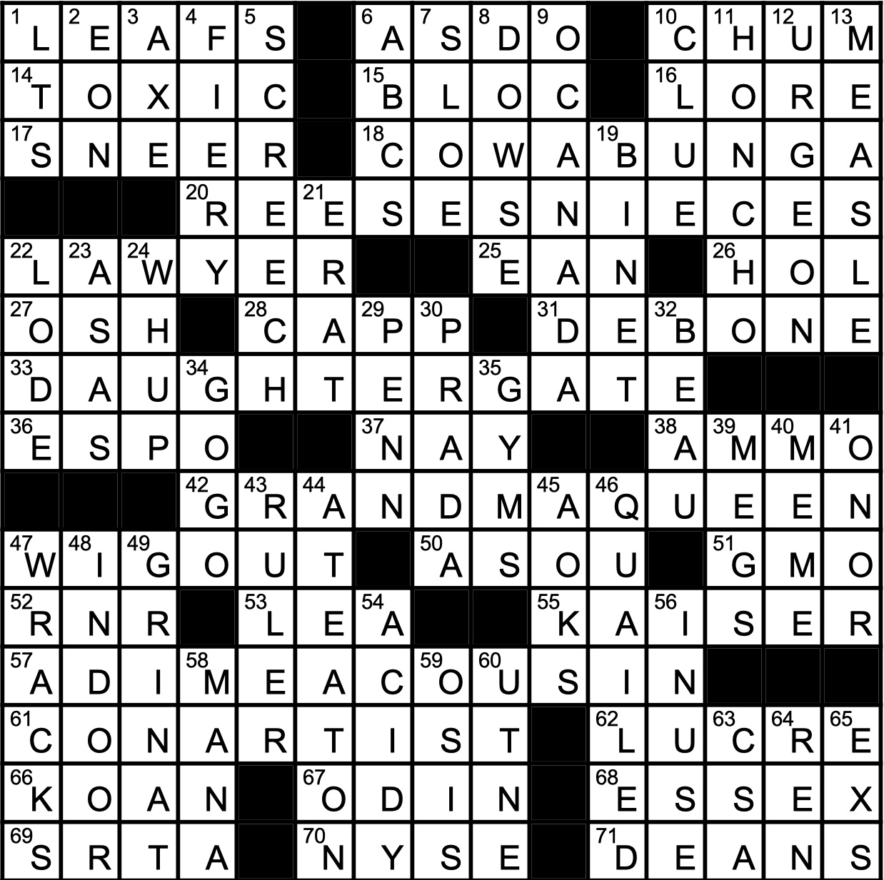 “At The Farm” | Crossword Solution