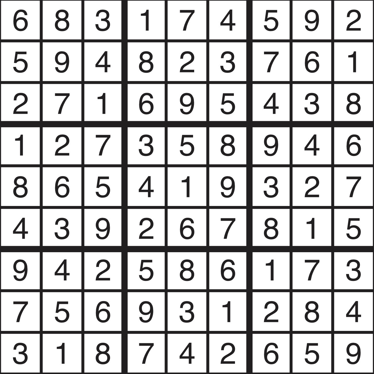 Sudoku | June 12 Solution