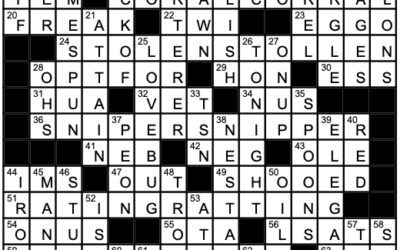 “A One and a Two” | Crossword Solution