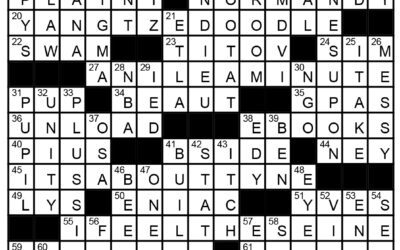 “Go With the Flow” | Crossword Solution Mar 18